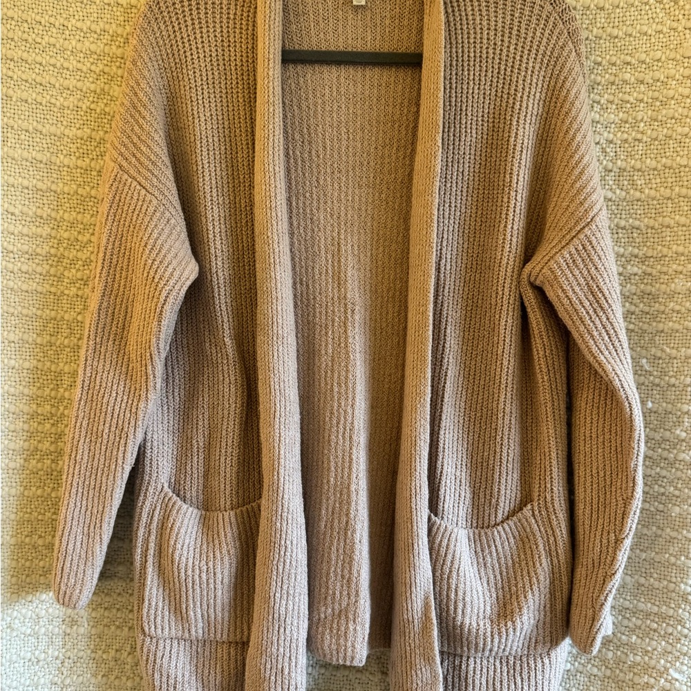 Lucky Brand Women's Rose Beige Knit Cardigan